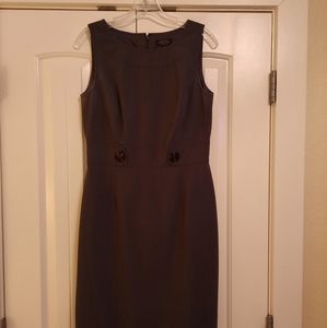 Tahari dark gray sleeveless dress, 4